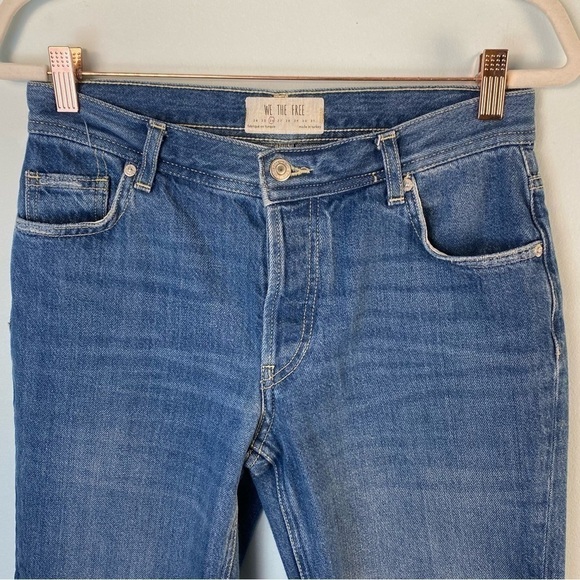 𝅺WE The Free Maggie Ripped Ankle Straight Leg Jeans - Picture 7 of 9